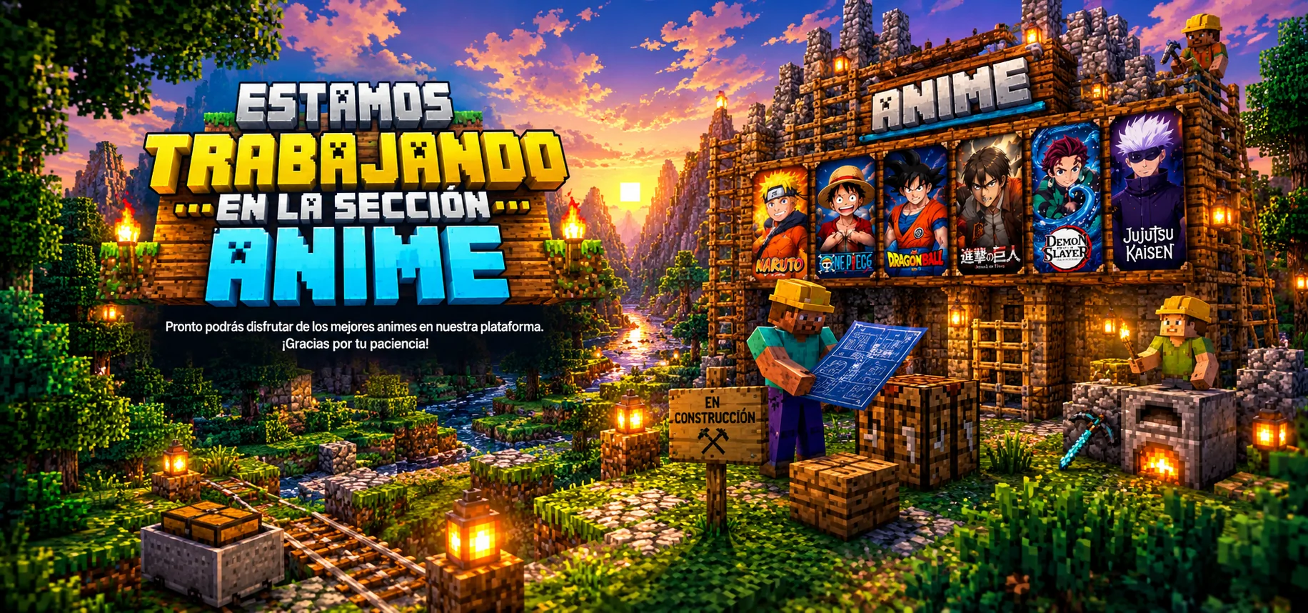 Estamos trabajando en la sección Anime. Estará listo muy pronto.