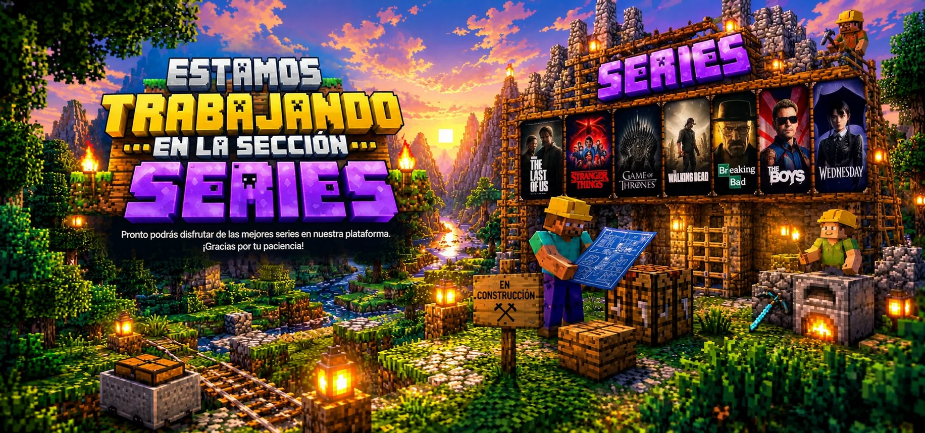 Estamos trabajando en la sección Series. Estará listo muy pronto.